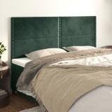 Cumpara ieftin Tăblii de pat, 4 buc, verde &icirc;nchis, 100x5x78/88 cm, catifea