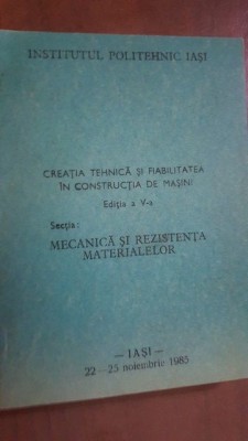 Creatia tehnica si fiabilitatea in constructia de masini foto