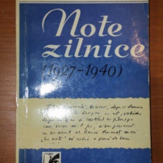 NOTE ZILNICE ( 1927-1940 ) de CAMIL PETRESCU , 1975