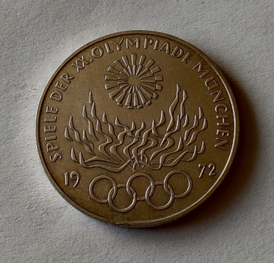 Germania - 10 Mark 1972 G - Olimpiada foto