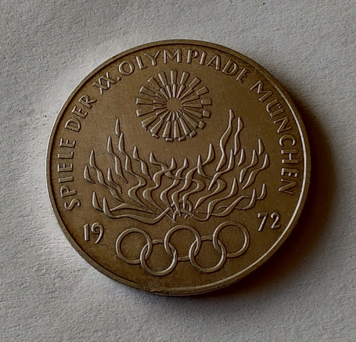 Germania - 10 Mark 1972 G - Olimpiada