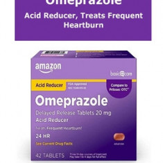 The Amazon Basic Care Omeprazole: Acid Reducer, Treats Frequent Heartburn.