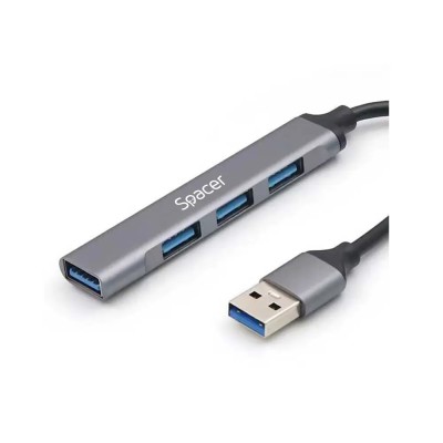 HUB extern SPACER SPHB-USB-4U-01 porturi USB USB3.0 x1 USB2.0 x3 foto