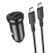 Incarcator auto Borofone BZ18A pentru telefon sau tableta - USB, TYPE C - PD 20W QC 3.0 18W cu cablu tip C la tip C inclus, negru