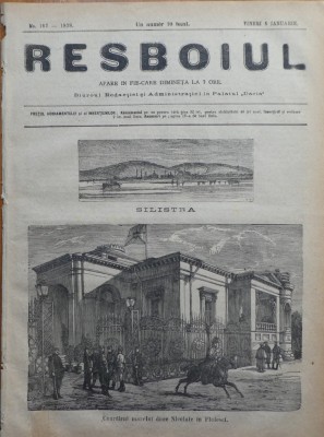 Ziarul Resboiul, nr. 167, 1878; Cartierul Marelui Duce la Ploiesti si Silistra foto