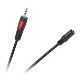 Cablu audio Cabletech, jack stereo 3.5 mama - jack stereo 3.5 mm tata, 15 m, Negru, General