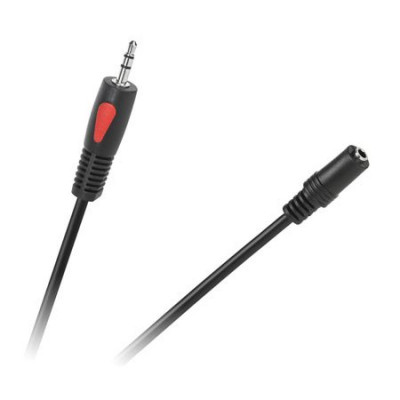 Cablu audio Cabletech, jack stereo 3.5 mama - jack stereo 3.5 mm tata, 15 m, Negru foto