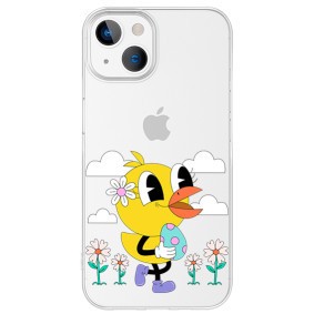 Husa personalizata apple iphone 15 plus, happy duck