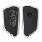 Husa Cheie Auto pentru VW 3 Butoane, Kwmobile, Negru/Argintiu, Silicon, 56005.04