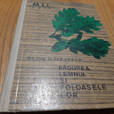 PADUREA, LEMNUL SI FOLOASELE LOR - Dumitru Ivanescu -1970, 104 p. cu imagini