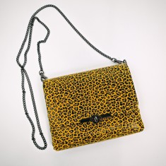 Geanta dama din piele naturala, Mony, leopard