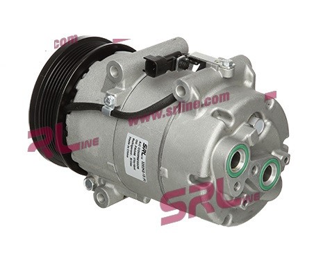 Compresor aer conditionat Ford Focus II, 2004-2011; C-MAX, 2007-2011, motorizare 2.0 TDCI 81/100kw, diesel, rola curea 120 mm, 6 caneluri, Visteon ti