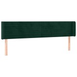 Cumpara ieftin Tablie de pat cu aripioare verde inchis 183x16x78/88 cm catifea