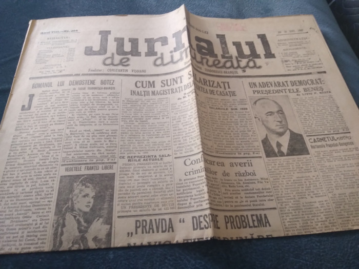 ZIARUL JURNAL DE DIMINEATA 20 IUNIE 1946