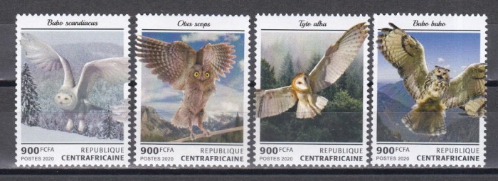 Centrafricana 2020 - Bufnițe, MNH