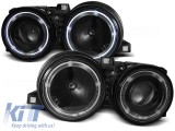 Set de faruri tuning cu ochi de &icirc;nger halogen potrivit pentru BMW 3 E30 11.1982-06.1994 sedan/coupe/cabriolet/estate, stanga si dreapta Performance Au