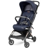 Carucior ultracompact, usor, pentru bebelusi Peg Perego Volo, compatibil avion, geanta transport inclusa, 0 - 22 kg, Blue Shine, Albastru