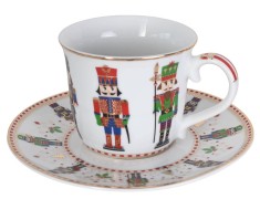 Set cadou Spargatorul de Nuci-ceasca Craciun si farfurioara ROC035