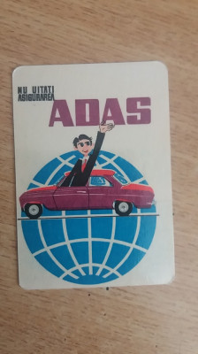 C9 21 - 1972 - Calendar de buzunar - reclama asigurari ADAS foto