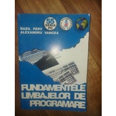 Fundamentele limbajelor de programare- Bazil Parv, Alexandru Vancea