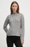 United Colors of Benetton pulover din amestec de lana femei, culoarea gri, 1335D2467