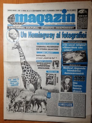 magazin 11 septembrie 1997-art uma thurman foto