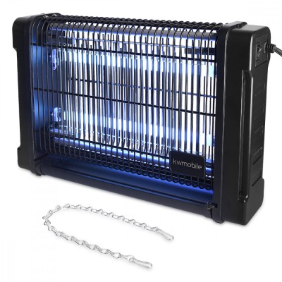 Lampa UV pentru insecte 4000V, 80 m2, Kwmobile, Negru, Plastic, 46029.01 foto