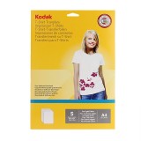 Hartie Transfer Termic Kodak A4, Textile Albe, 5 coli, Imprimare Inkjet