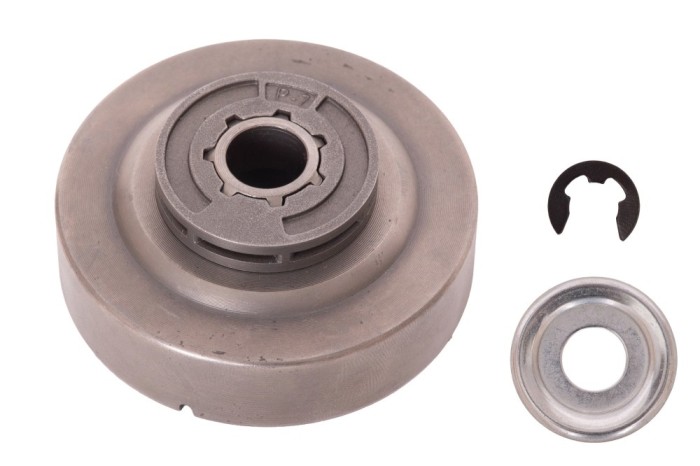 Oala ambreiaj + rotita motrica + colivie compatibil Stihl MS 170, 180, 210, 230, 250 &ndash; 3/8P 7Z (5 piese)