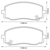 Placute frana Hyundai I10 (Pa); Kia Picanto (Ba) SRLine parte montare : Punte fata