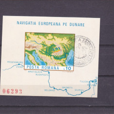 NAVIGATIA PE DUNARE COLITA NEDANTELATA STAMPILATA 1977,Lp.Nr.950,ROMANIA.