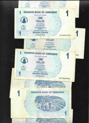 Zimbabwe 1 dollar 2006 (2007) F-VF pret pe bucata foto