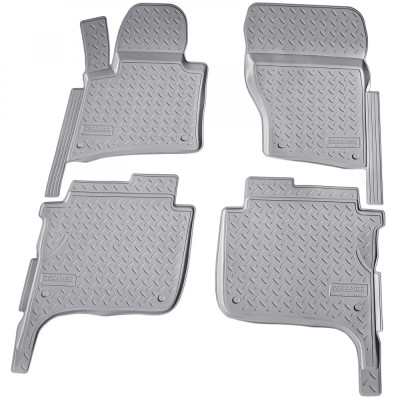 Covorase gri cauciuc 3D stil tavita premium pentru VW Touareg II, 2 7P 2010-2018 foto