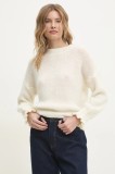 Answear Lab pulover din amestec de lana femei, culoarea alb