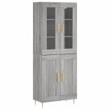 Cumpara ieftin Dulap inalt, gri sonoma, 69,5x34x180 cm, lemn compozit