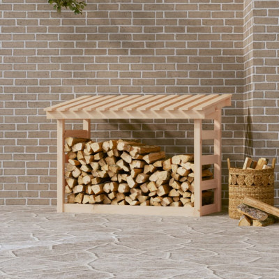 Rastel pentru lemne de foc, 108x64,5x78 cm, lemn masiv pin foto