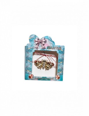 Martisor tip brosa cu model albinuta cu pietricele pentru 1 si 8 martie foto