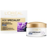 Crema antirid pentru fata L&amp;#039;Oreal Paris Age Specialist 55+ de noapte, 50 ml