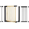 Poarta de siguranta Safety Gate pentru scari, ajustabila, din lemn cu structura otel, 110-117cm, negru maro Household NewTrend