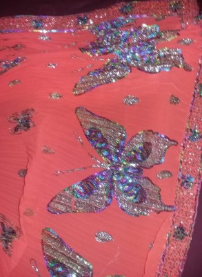 Fusta plisata cu pliuri TIGANCA,Fusta TIGANCA veche tip SORT Fluturi color,T.GRA foto