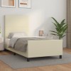 VidaXL Cadru de pat cu tăblie, crem, 100x200 cm, piele ecologică 3125435