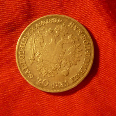 Moneda 20 kr.1831 litera A Austria Imparat Francisc I argint cal. f.buna