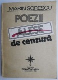 Cumpara ieftin Poezii Alese de Cenzura - Marin Sorescu - Carte Beletristica, Poezie