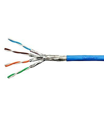 Cablu Schrack S/FTP Cat.7, HSKP423HP5, 4x2xAWG23/1,1.000Mhz, LS0H, Dca, 30%, albastru SafetyGuard Surveillance foto