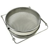 Strecuratoare Apicola, din Inox, Dubla, Filtrare Miere, 25 x 25 x 10 cm, Gri
