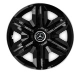 Cumpara ieftin Set 4 capace roti hubcaps fast black R15 pentru gama auto Mercedes-Benz, Autohelix MSA