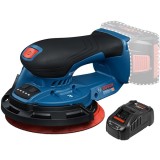 Bosch GEX 18V-150-3 + GAL 1880 CV - Slefuitor cu excentric fara acumulatori Li-Ion 18 V - Ah 150 mm + Incarcator acumulatori