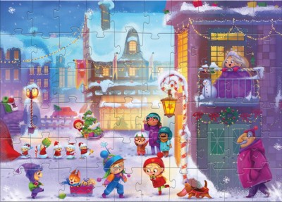 Puzzle - Orasul pregatit de Craciun (60 piese) foto