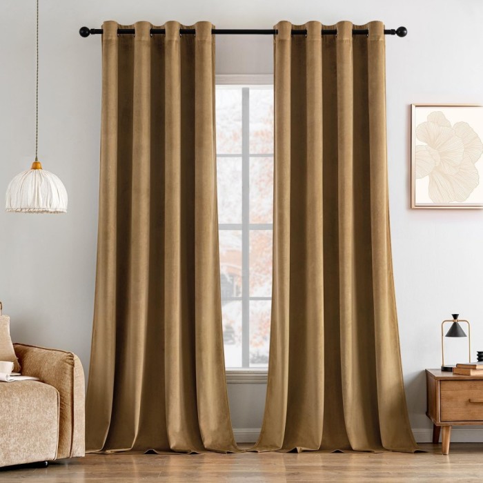 Set 2 Bucati Draperie, Tip Blackout, 140 X 260 Cm,Camel - CN