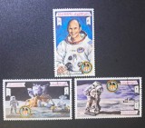 Ras al Khaima Emiratele Arabe 1972 Misiunea Apollo 16 Thomas Mattingly Cucerirea Lunii Lot 3 Valori Ștampilate - OREF1